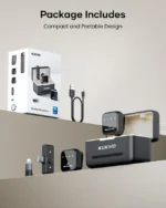 KUKIHO draadloze lavaliermicrofoon met oplaadcase voor smartphones - Afbeelding 5